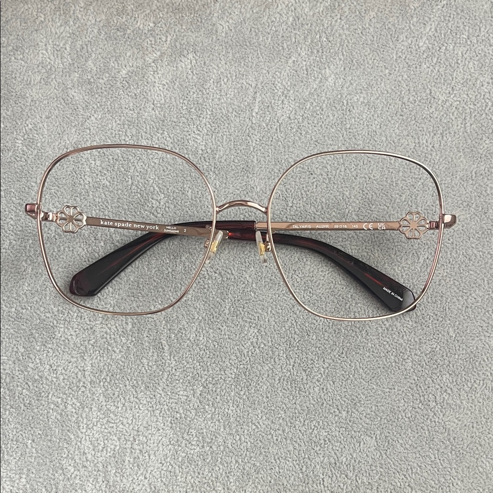 Kate Spade Rose Gold Square Glasses